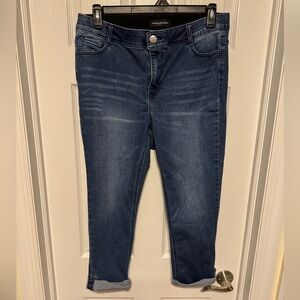 Morgan & Walker Embroidered Pocket Cropped Jean 14W